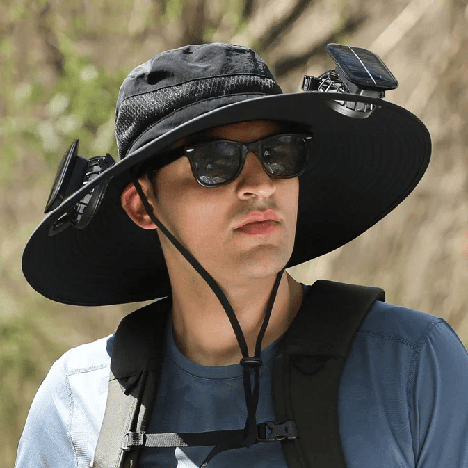 ☀️Promotion de l'été 50% de réduction sur le 🧢bord solaire à largeur bord de pêche extérieur chapeau-solaire et charge USB