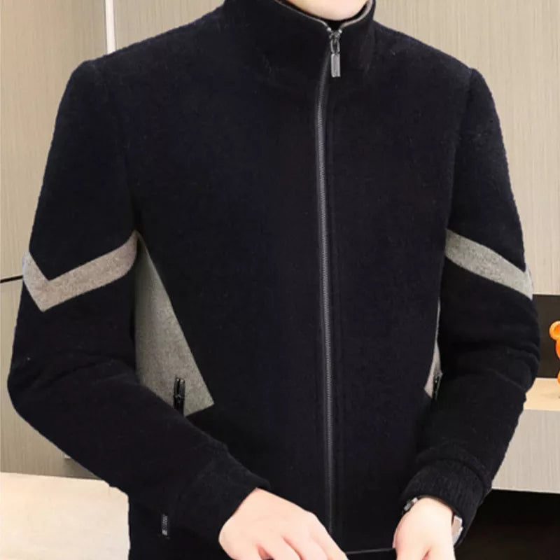 📢📢50 % DE RÉDUCTION !!! ✨Veste zippée décontractée en fausse laine pour homme
