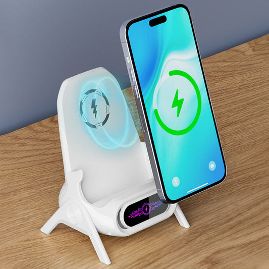 🔥Stock limité disponible 50% de réduction🔥⚡Support de Téléphone 3-en-1 + Charge Rapide Sans Fil – Gardez Votre Bureau Propre et Vos Appareils Chargés ! 📱🔋