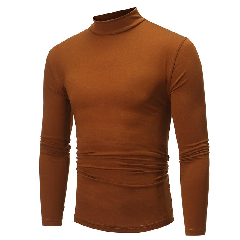 📢📢50 % de réduction !!!✨🎅T-shirt thermique homme en coton à col montant : chaud, respirant & décontracté pour automne-hiver ! ❄️