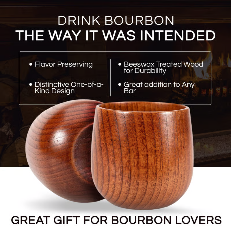 🥃 50% DE RÉDUCTION 🔥 Verre à boire artisanal carbonisé – Verre à whisky en bois original – Design unique, finition brûlée & robuste – parfait pour bourbon, scotch ou cadeau original 🎁
