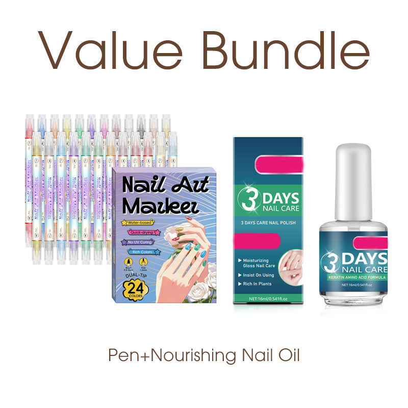 🥳 Grande promotion 2026 🥳💞 Plus de 50 000 unités vendues ! ✨🎨 50 % de rabais ! Stylo à ongles à double embout — Séchage rapide, sans lampe UV. Embout fin et pinceau. 12 ou 24 couleurs éclatantes. 💅🖌️
