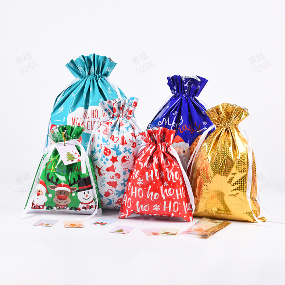 🔥Stock limité disponible 50 % DE RÉDUCTION🔥 - Sacs cadeaux de Noël avec cordon de serrage (biodégradables)