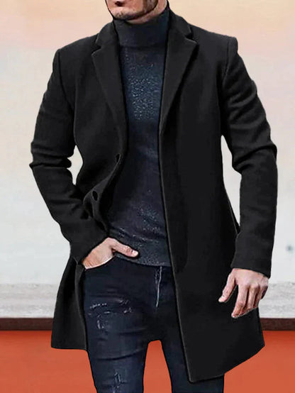 🔥VENTE LIMITÉE 50 % DE RÉDUCTION🔥Veste de couleur unie à boucle simple pour hommes