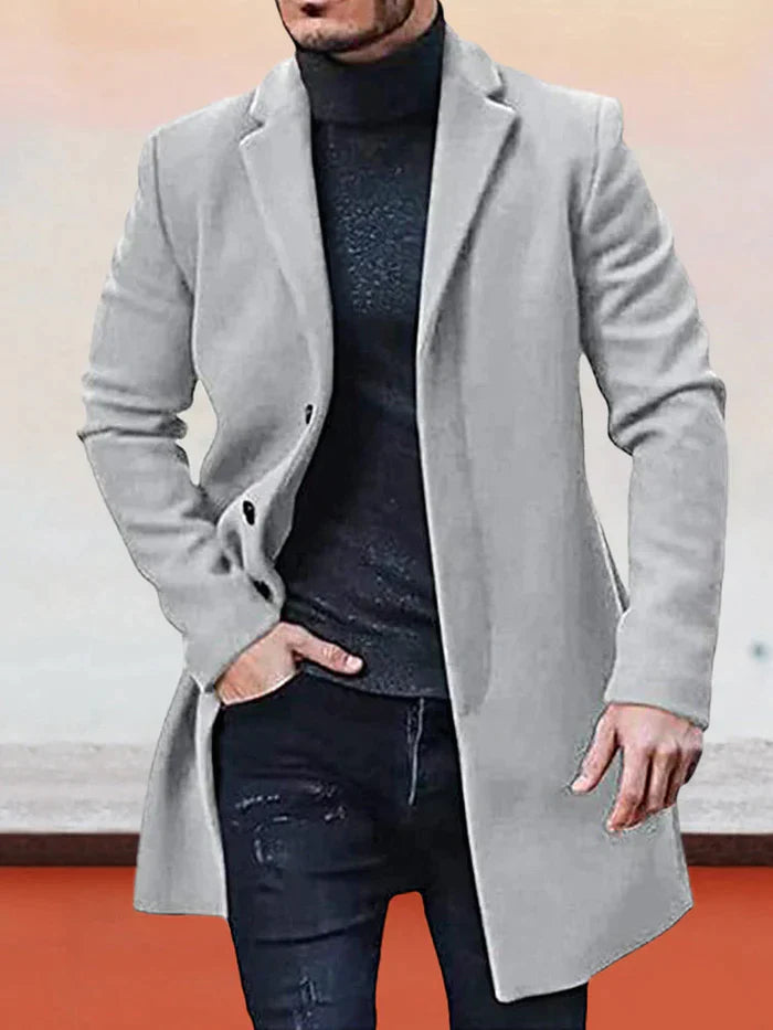 🔥VENTE LIMITÉE 50 % DE RÉDUCTION🔥Veste de couleur unie à boucle simple pour hommes