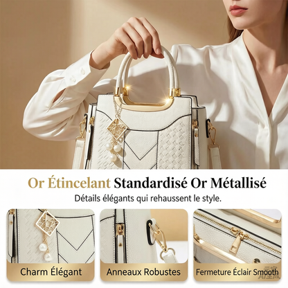 🌸👜 Grand Cabas en Cuir Végan | Format A4 Ultraléger & Structuré | Le Compagnon Idéal Travail & Week-end