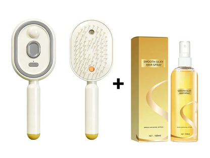💆‍♀️ 50% DE RÉDUCTION ! 🎉 Brosse Électrique Cheveux – Spray Hydratant, Massage & Lissant Instantané ✨📦