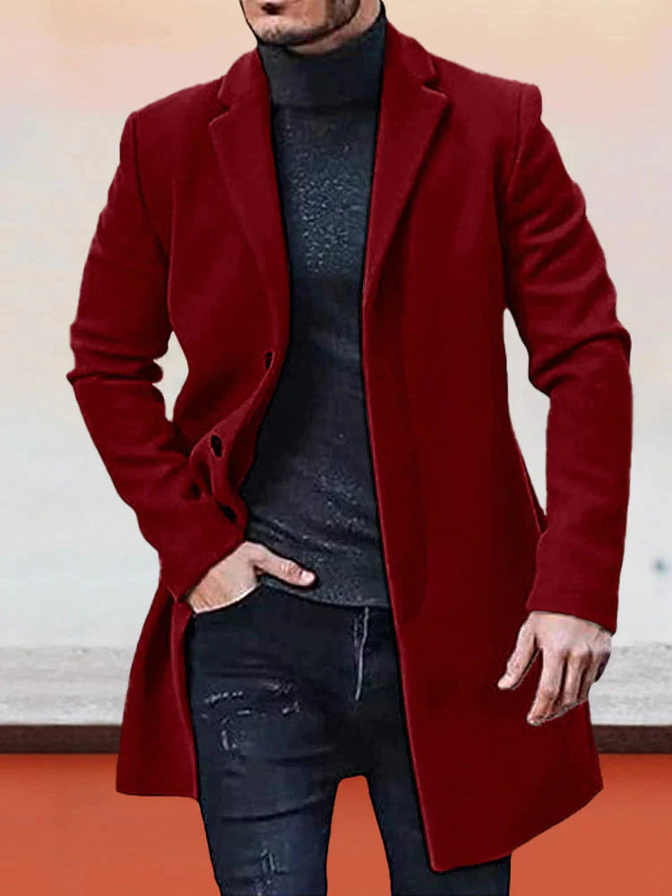 🔥VENTE LIMITÉE 50 % DE RÉDUCTION🔥Veste de couleur unie à boucle simple pour hommes