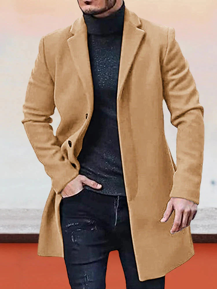 🔥VENTE LIMITÉE 50 % DE RÉDUCTION🔥Veste de couleur unie à boucle simple pour hommes