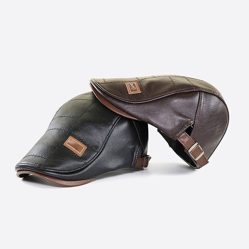 🔥Vente chaude de vacances à 50 % de réduction - Béret en cuir nouvelle mode