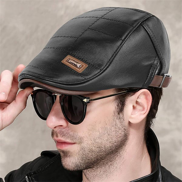 🔥Vente chaude de vacances à 50 % de réduction - Béret en cuir nouvelle mode