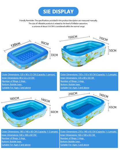 🌊 Piscine Gonflable  – Multi-couches avec Impression
