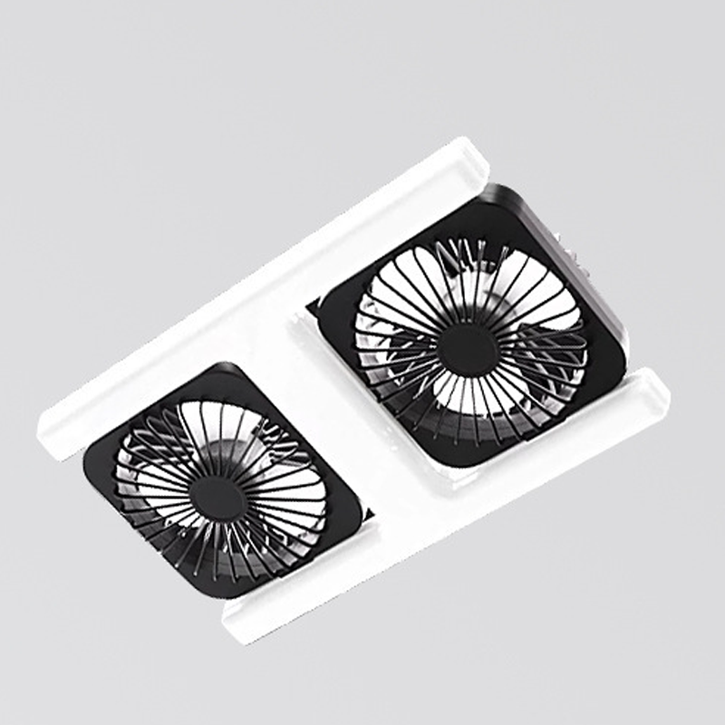 🌀💡 Ventilateur de Plafond Double Tête avec Lumière LED 60W – Double Flux d’Air, Télécommande, Moteur Silencieux