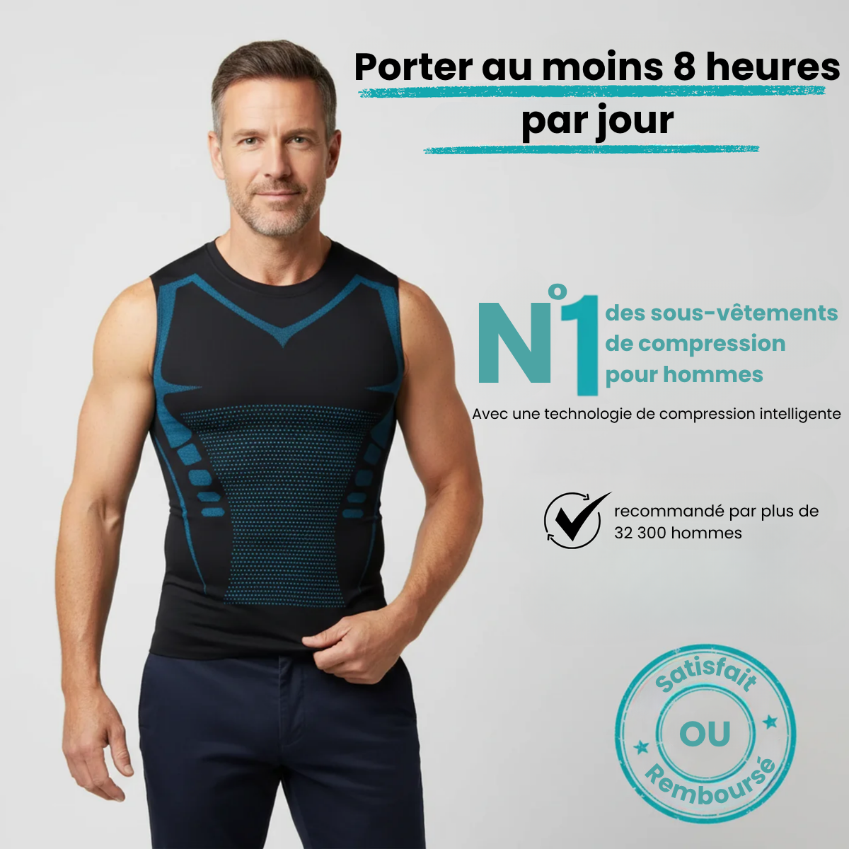 ⏰🔥OFFRE LIMITÉE : 50 % DE RÉDUCTION !🔥Plus de 50K+ unités vendues ! Gilet sculptant ionique – Compression, effet rafraîchissant, sans manches, effet remodelant 💪