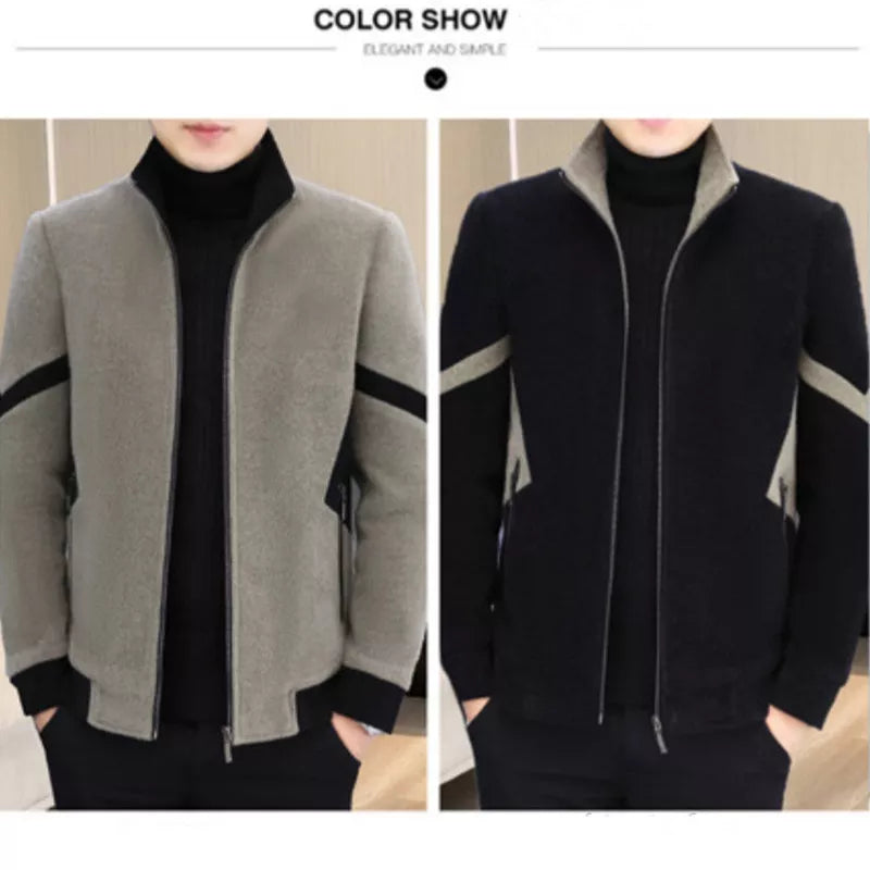 📢📢50 % DE RÉDUCTION !!! ✨Veste zippée décontractée en fausse laine pour homme