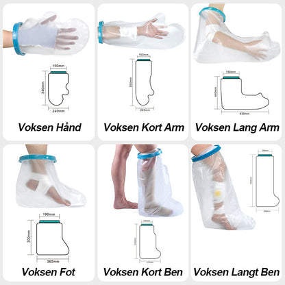 réduction sur les protections imperméables pour bras et jambes pour adultes sous la douche