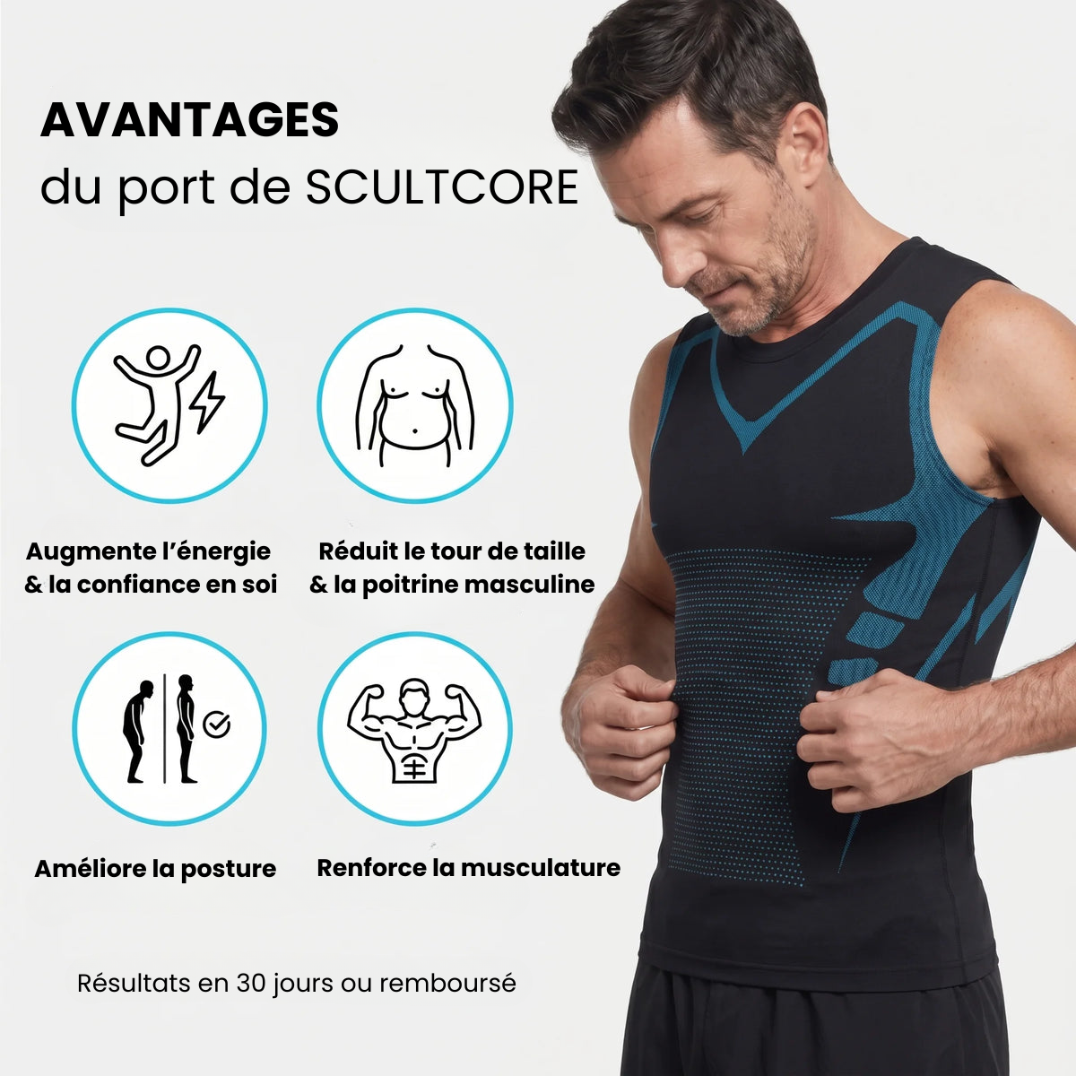 ⏰🔥OFFRE LIMITÉE : 50 % DE RÉDUCTION !🔥Plus de 50K+ unités vendues ! Gilet sculptant ionique – Compression, effet rafraîchissant, sans manches, effet remodelant 💪