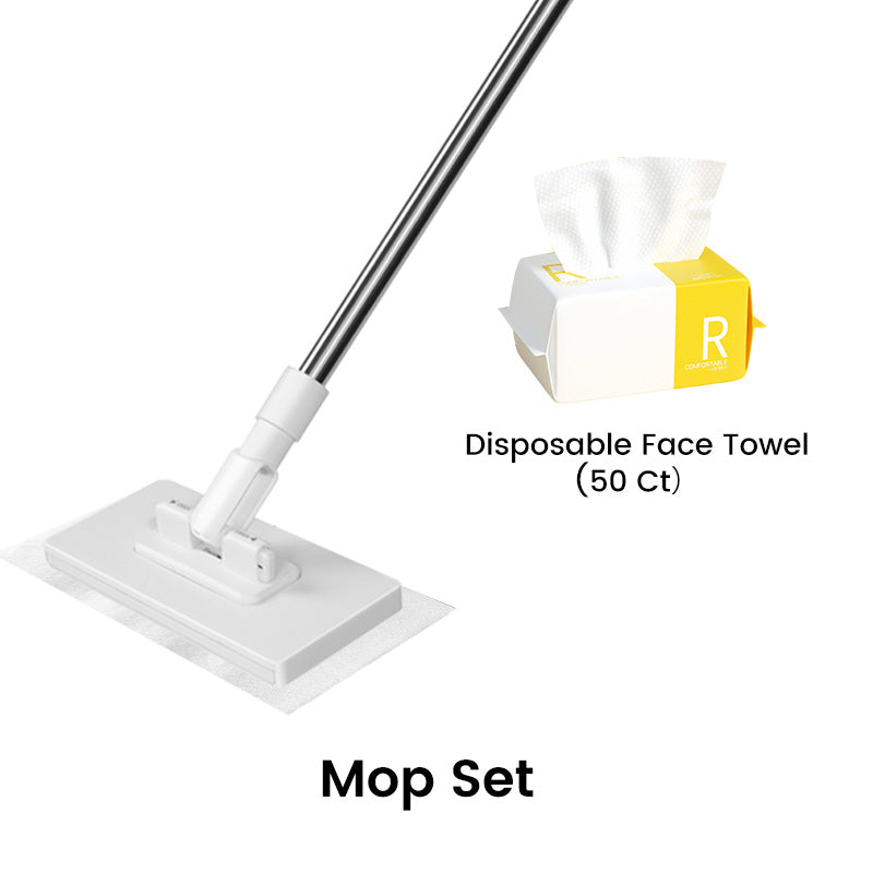 🔥 50% DE RÉDUCTION 🧹 Serpillère Réutilisable – Pince Biomimétique Auto-Serrante, Manche Télescopique 100 cm, Rotation 360° & Écologique (Multi-Surfaces) !