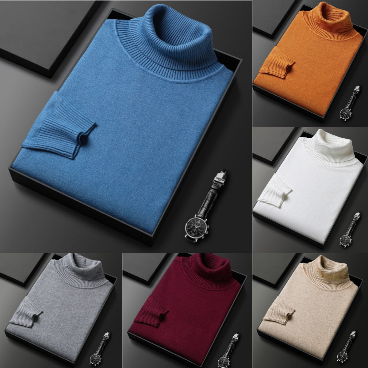 🔥Stock limité disponible 50% de réduction🔥 Pull en cachemire haut de gamme pour homme - Doux et respirant, style polyvalent pour le bureau ou les tenues décontractées 🍂📦