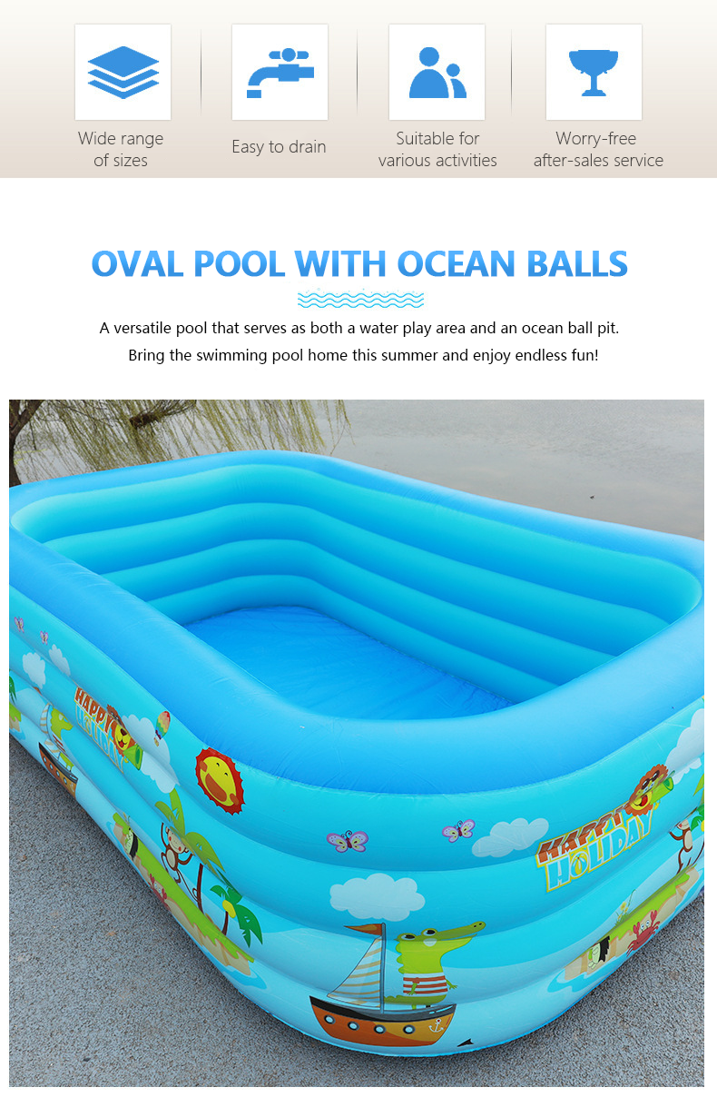 🌊 Piscine Gonflable  – Multi-couches avec Impression