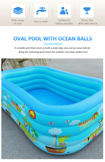 🌊 Piscine Gonflable  – Multi-couches avec Impression