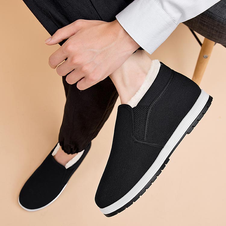 🔥Chaussures en coton antidérapantes super chaudes doublées de fausse fourrure pour hommes 【ACHETEZ-EN 2 ET OBTENEZ LA LIVRAISON GRATUITE】🔥🔥