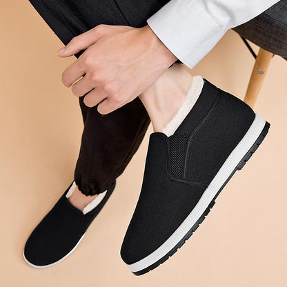 🔥Chaussures en coton antidérapantes super chaudes doublées de fausse fourrure pour hommes 【ACHETEZ-EN 2 ET OBTENEZ LA LIVRAISON GRATUITE】🔥🔥