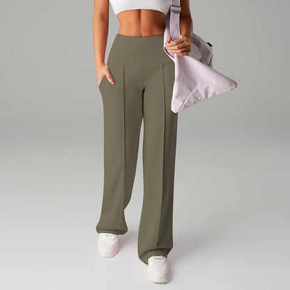 💃 Élégance Quotidienne - Pantalon Droit Femme Tissu Souple - Coupe Ample & Confort Parfait【Offre Spéciale】