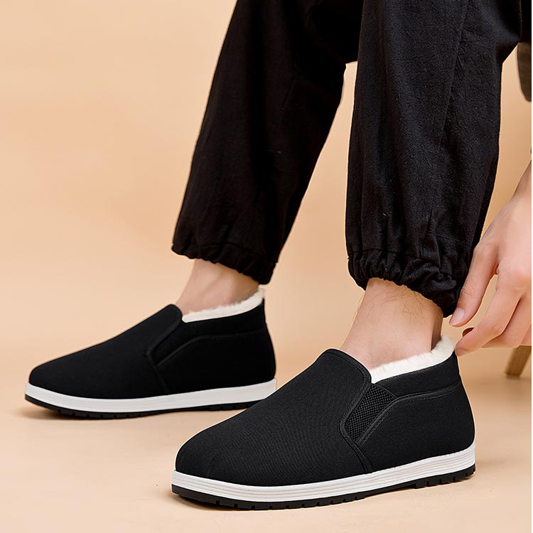 🔥Chaussures en coton antidérapantes super chaudes doublées de fausse fourrure pour hommes 【ACHETEZ-EN 2 ET OBTENEZ LA LIVRAISON GRATUITE】🔥🔥