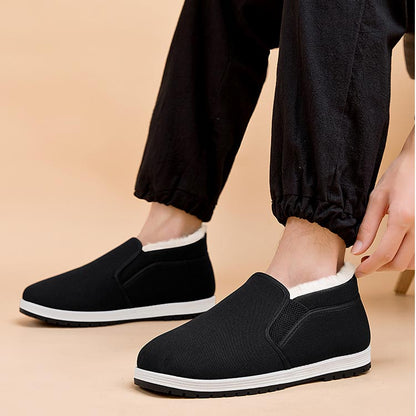 🔥Chaussures en coton antidérapantes super chaudes doublées de fausse fourrure pour hommes 【ACHETEZ-EN 2 ET OBTENEZ LA LIVRAISON GRATUITE】🔥🔥