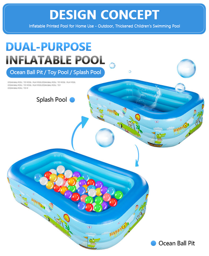 🌊 Piscine Gonflable  – Multi-couches avec Impression