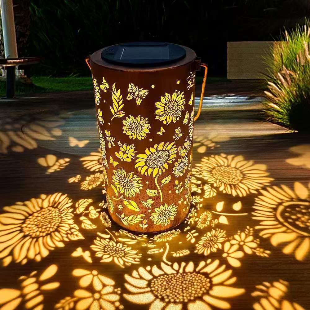 🌞 Lanterne Solaire Tournesol | Éclairage Décoratif de Jardin – IP55, Charge Automatique