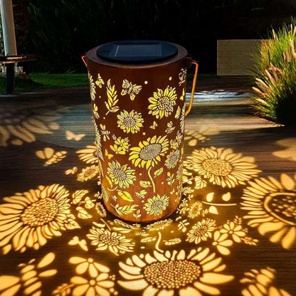 🌞 Lanterne Solaire Tournesol | Éclairage Décoratif de Jardin – IP55, Charge Automatique