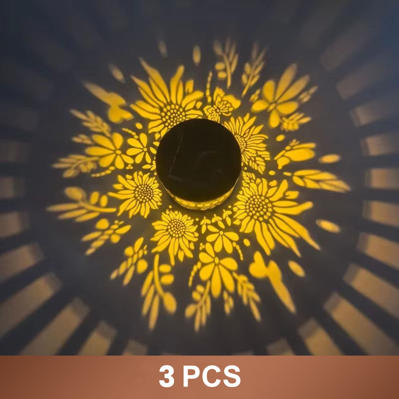 🌞 55 % DE RÉDUCTION MAINTENANT ! 🌀 Lampe solaire mandala – Projection de motifs époustouflants, design 2 en 1 pour sol et mur, étanche IP65, allumage/extinction automatique 🌿
