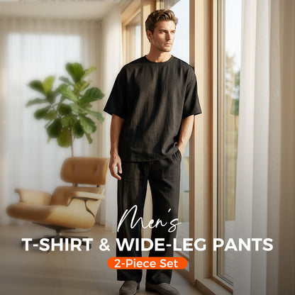 👕 Profitez dès maintenant d'une réduction de 60 % ! 👖 Ensemble deux pièces pour homme : t-shirt ample décontracté et pantalon large — un style décontracté pour le quotidien, coupe confortable 🌟