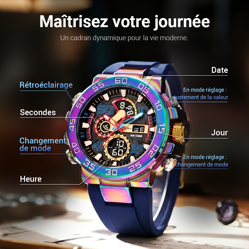 🔥VENTE LIMITÉE 50 % DE RÉDUCTION🔥Montre digitale multifonctionnelle LED étanche