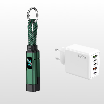 💐50% DE RÉDUCTION🔌Câble de charge 4 en 1 avec affichage numérique et anneau porte-clés – charge rapide, résistant aux nœuds et compact⚡🔑