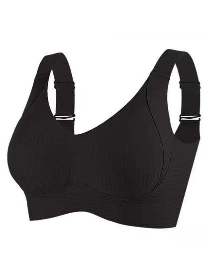 💕50% DE RÉDUCTION ! 💐Soutien-gorge sans coutures à rayures subtiles avec soutien en W – Confort et style !