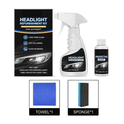 ⏳55 % DE RÉDUCTION EN CE MOMENT🔥Kit de rénovation pour phares de voiture et produit de cristallisation du revêtement🚗✨
