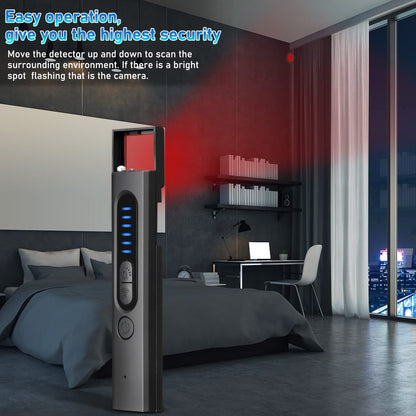 ✨ Détecteur de Caméras Cachées - 6 Niveaux de Sensibilité RF, Portée 10m, Protection de la Vie Privée 📡🛡️