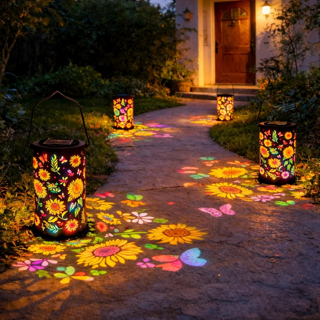 🌞 Lanterne Solaire Tournesol | Éclairage Décoratif de Jardin – IP55, Charge Automatique