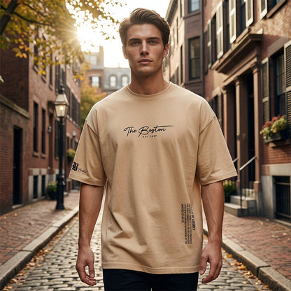 👕 50% DE RÉDUCTION ! T-Shirt Homme Coupe Oversize🆒 – Mélange Coton Premium, Imprimé Urbain & Style Décontracté ✨