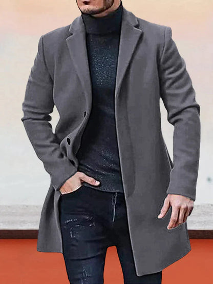 🔥VENTE LIMITÉE 50 % DE RÉDUCTION🔥Veste de couleur unie à boucle simple pour hommes