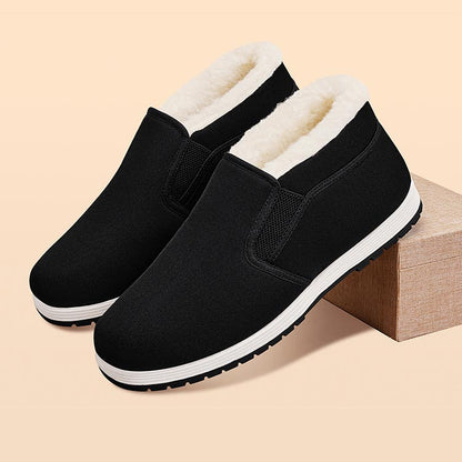 🔥Chaussures en coton antidérapantes super chaudes doublées de fausse fourrure pour hommes 【ACHETEZ-EN 2 ET OBTENEZ LA LIVRAISON GRATUITE】🔥🔥