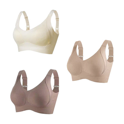 💕50% DE RÉDUCTION ! 💐Soutien-gorge sans coutures à rayures subtiles avec soutien en W – Confort et style !