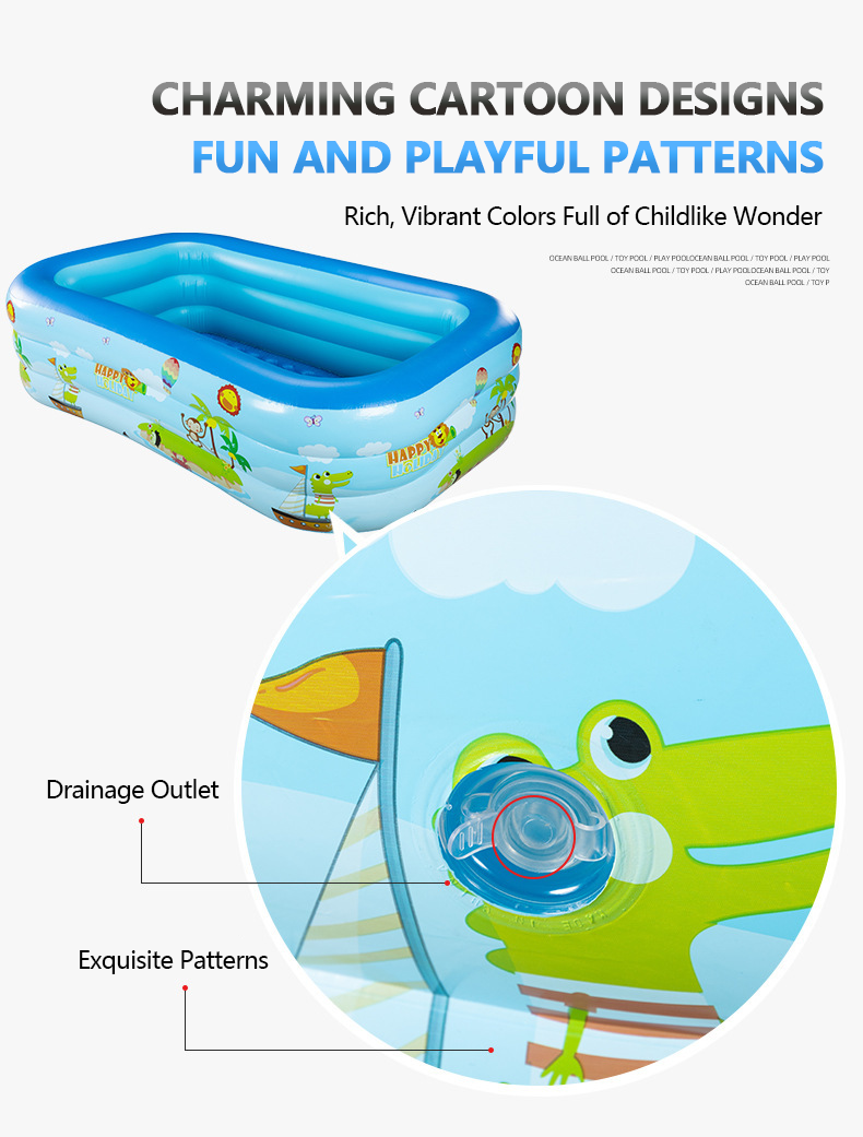 🌊 Piscine Gonflable  – Multi-couches avec Impression