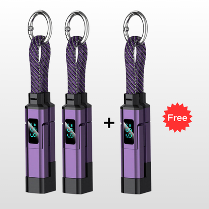 💐50% DE RÉDUCTION🔌Câble de charge 4 en 1 avec affichage numérique et anneau porte-clés – charge rapide, résistant aux nœuds et compact⚡🔑