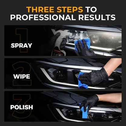 ⏳55 % DE RÉDUCTION EN CE MOMENT🔥Kit de rénovation pour phares de voiture et produit de cristallisation du revêtement🚗✨