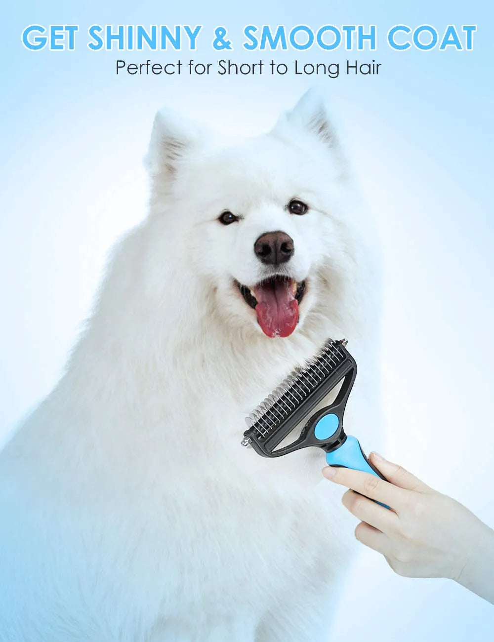 🐾 PROMO LIMITÉE 56% DE RÉDUCTION ! ✨ Brosse Démêlante pour Chats et Chiens – Professionnel, Double Face ✨
