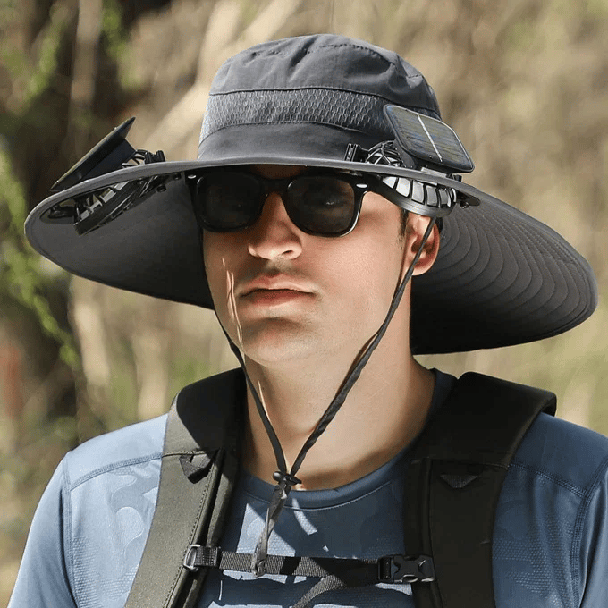 ☀️Promotion de l'été 50% de réduction sur le 🧢bord solaire à largeur bord de pêche extérieur chapeau-solaire et charge USB